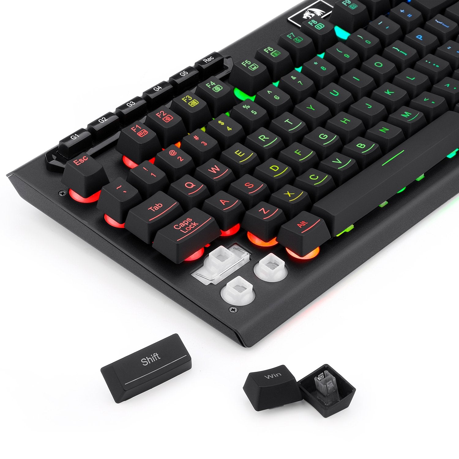 REDRAGON K513 RGB Membrane Gaming Keyboard, Standard 104 Keys Linear Mechanical