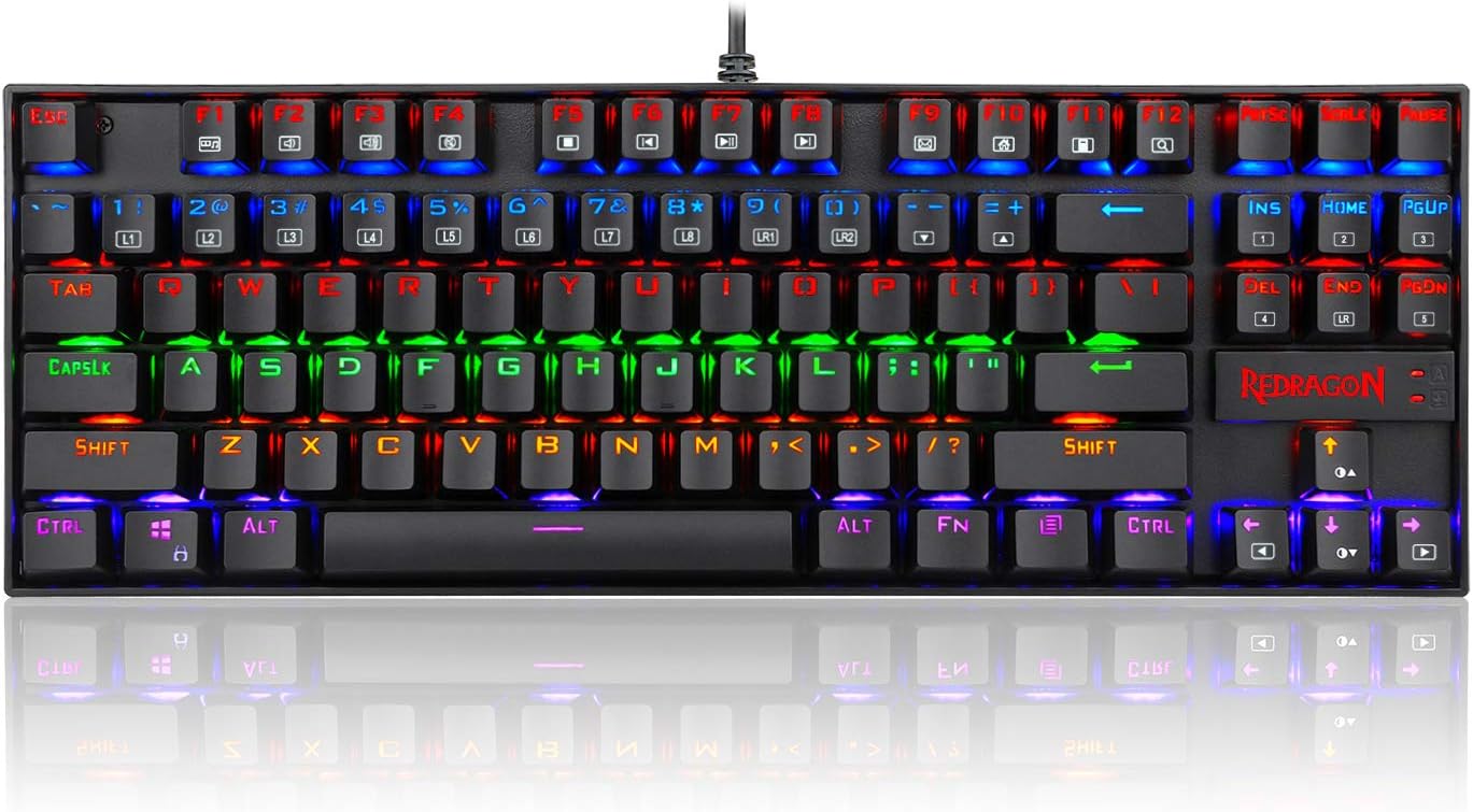 REDRAGON K552-R - Keyboard - kumara rainbow, gaming, mechanical - backlit - USB