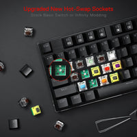 REDRAGON K556RGB - Keyboard - mechanical gaming, 104 keys - backlit - USB