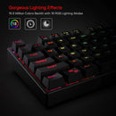 REDRAGON K582RGB SURARA RGB - Keyboard - backlit - USB - key switch: Outemu Blue