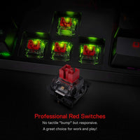 REDRAGON K582RGB SURARA RGB - Keyboard - backlit - USB - key switch: Outemu Blue