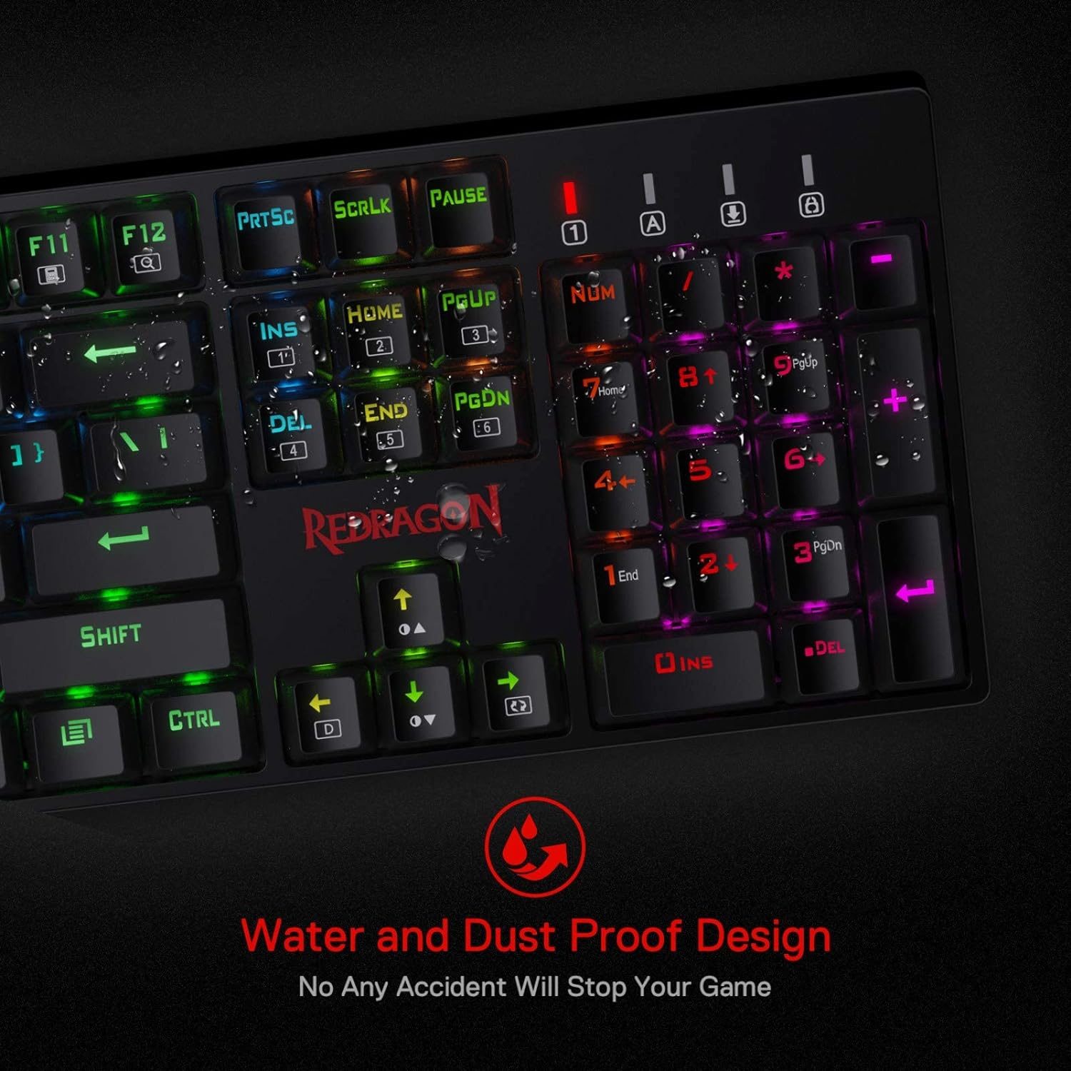 REDRAGON K582RGB SURARA RGB - Keyboard - backlit - USB - key switch: Outemu Blue