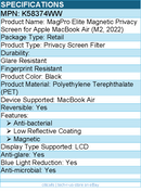 Kensington K58374WW MagPro Elite Magnetic Privacy Screen for Apple MacBook Air