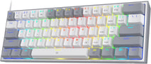 REDRAGON K617 GREY FIZZ 60% Wired RGB Gaming Keyboard 61 Keys Compact Mechanical