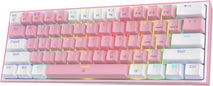 REDRAGON K617 PINK 60% Wired RGB Gaming Keyboard, 61 Keys Compact Mechanical