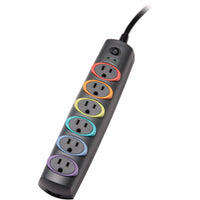 Kensington K62146NA SmartSockets Surge Strip, 370 Joules, 6 ft - Gray