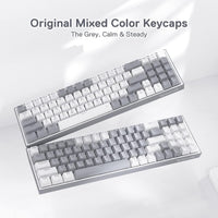 REDRAGON K628 GREY Pollux 75% Wired RGB Gaming Keyboard, 78 Keys Hot-Swappable