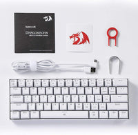 REDRAGON K630 BROWN SWITCH Dragonborn 60% Wired RGB Gaming Keyboard - White