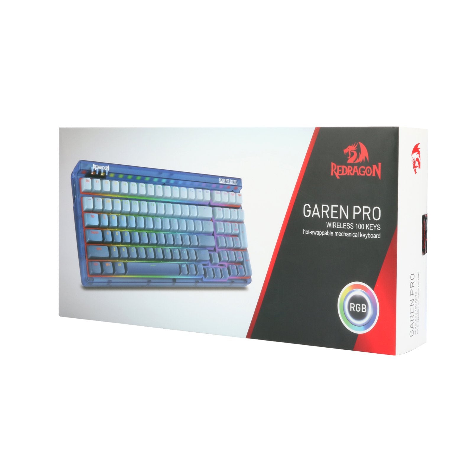 REDRAGON K656 PRO 3-Mode Wireless RGB Gaming Keyboard, 100 Keys Mechanical