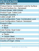 Kensington K68132WW Combination Lock for Surface Pro and Surface Go - Serialized