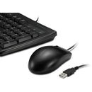 Kensington K70316US Pro Fit Washable Wired Desktop - Keyboard & Mouse