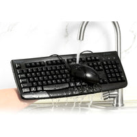 Kensington K70316US Pro Fit Washable Wired Desktop - Keyboard & Mouse