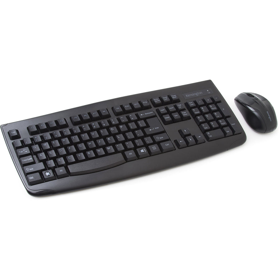 Kensington K72324USA Pro Fit Keyboard + Mice Wireless Desktop Set - Black