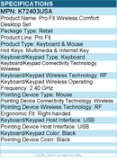 Kensington K72403USA Pro Fit Wireless Comfort Desktop Set - Keyboard and Mouse