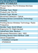 Kensington K72405USA Pro Fit Wireless Mid-Size Mouse - Optical - Right-handed
