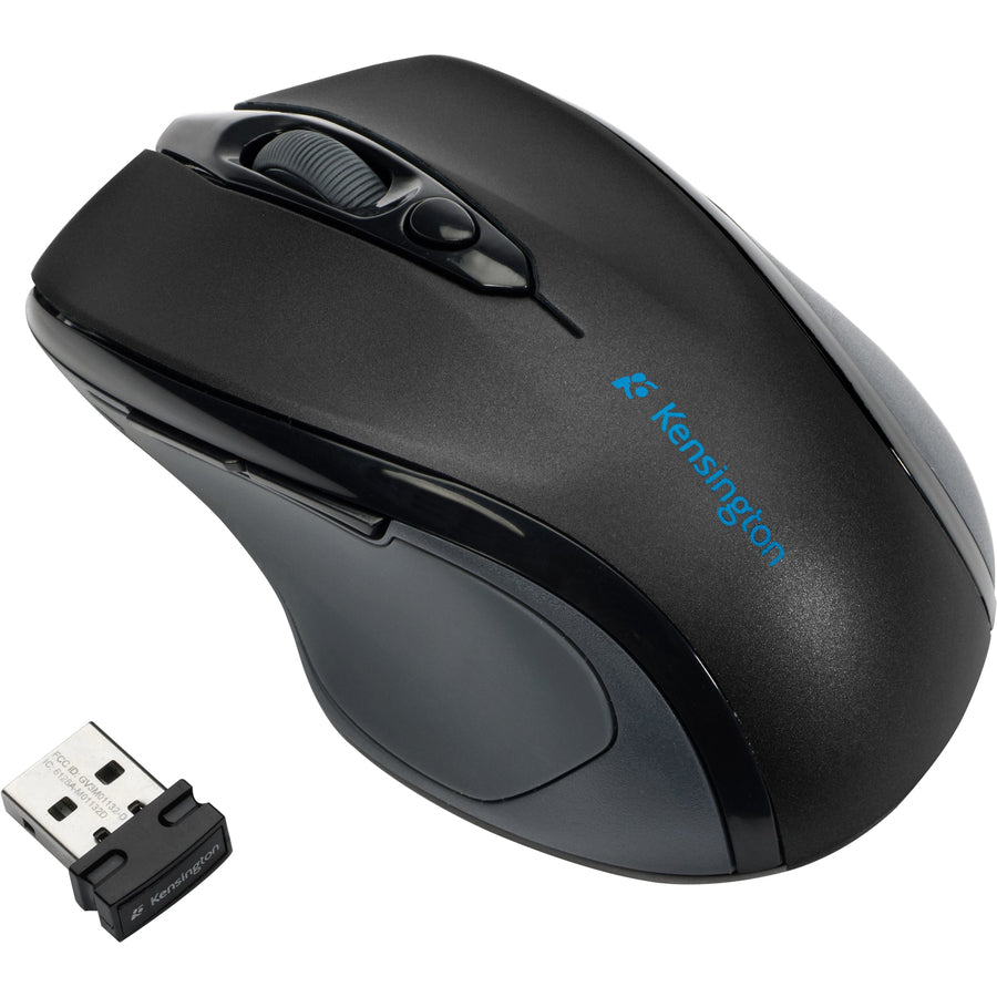 Kensington K72405USA Pro Fit Wireless Mid-Size Mouse - Optical - USB - 1600 dpi
