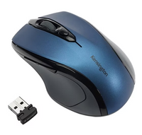 Kensington K72421AMA Pro Fit Mid-Size Wireless Mouse - Optical - Sapphire Blue