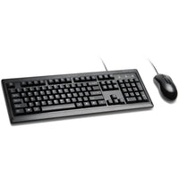 Kensington K72436AM Keyboard and Mouse - USB Cable Keyboard - 104 Key - Black