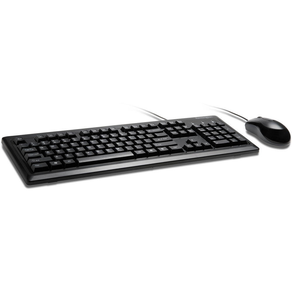 Kensington K72436AM Keyboard and Mouse - USB Cable Keyboard - 104 Key - Black