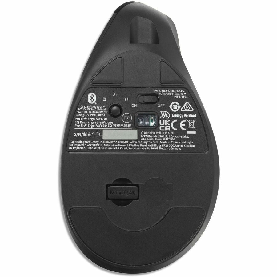 Kensington K72484NA Pro Fit Ergo MY630 EQ Rechargeable Mouse