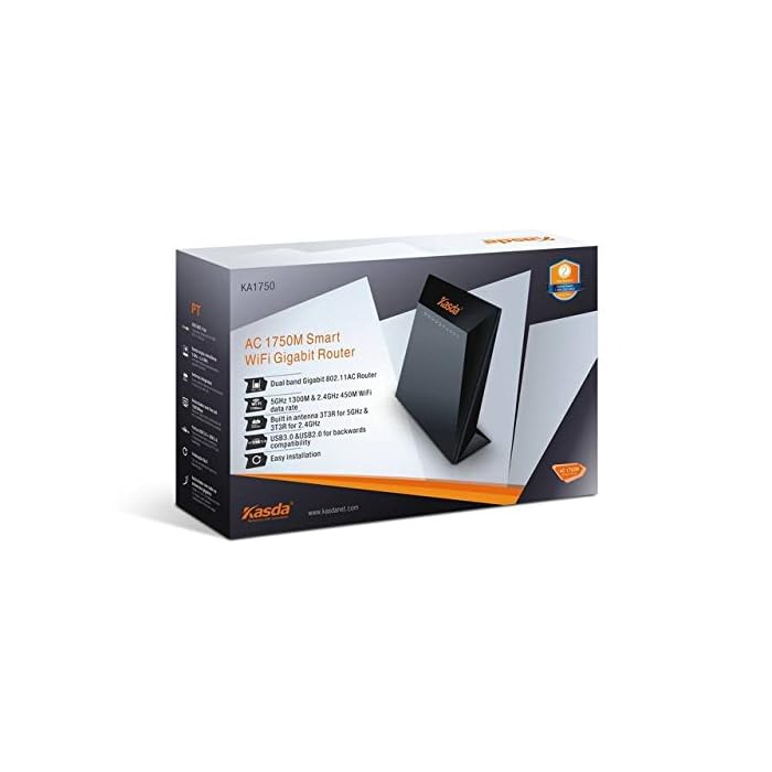 Kasda KA1750 LinkGenius - Wireless router - 4-port switch - Wi-Fi 5 - Dual Band