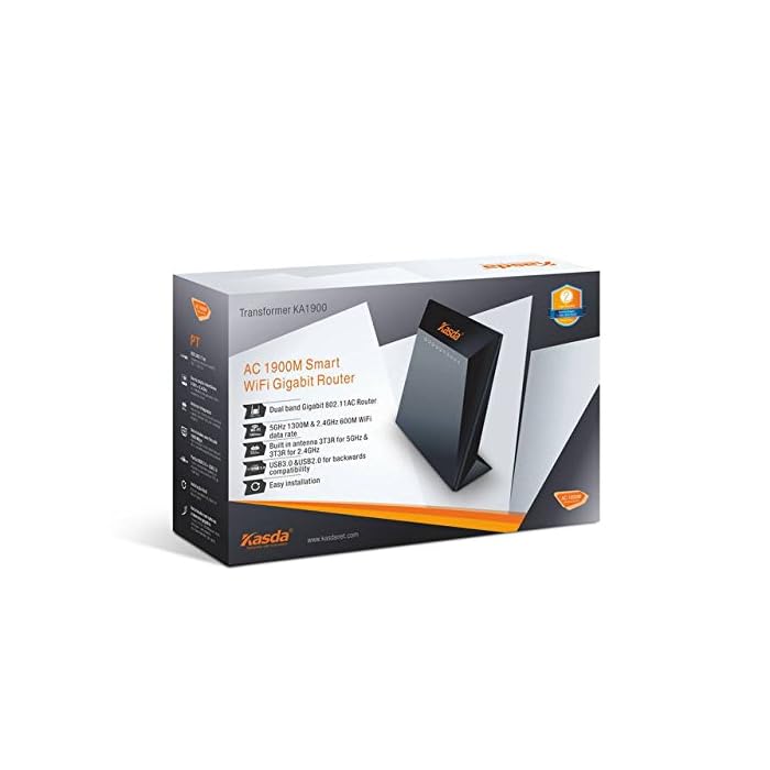 Kasda KA1900 LinkGenius - Wireless router - 4-port switch - GigE - Wi-Fi 5