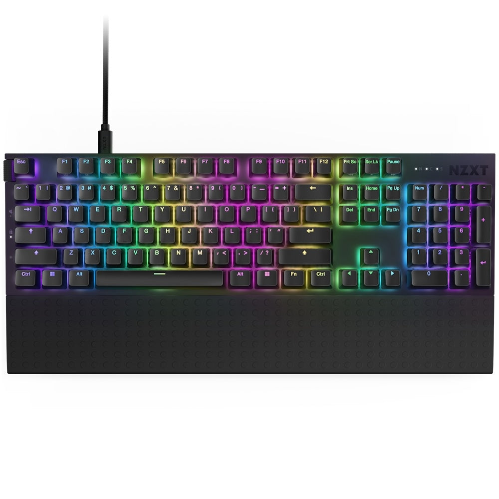 NZXT KB-001NB-US FUNCTION 2 Per-Key RGB USB-C to USB-A WRIST REST - Keyboard