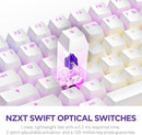 NZXT KB-002NW-US Function 2 MiniTKL Tenkeyless Optical Gaming Keyboard - White