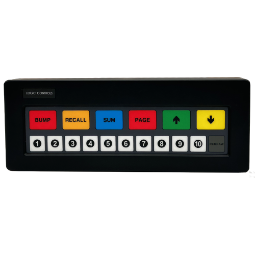 Logic Controls KB1700-B KB1700, 17 Key Programmable Keypad - Bump Bar - Black