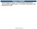 Logic Controls KB1700-D Kitchen Display Bump Bar, 17 Tactile Programmable Button