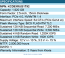 Kioxia KCD8XRUG1T92 SSD - 1.92TB 2.5 PCIe4 CD8-R SDF1E85GEB SIE 1 DWPD Bare