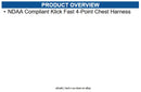 Pelco KF-HARN4 NDAA Compliant Klick Fast 4-Point Chest Harness