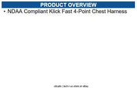 Pelco KF-HARN4 NDAA Compliant Klick Fast 4-Point Chest Harness