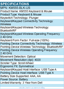 Dell KM555-BLK-US KM555 Keyboard & Mouse - Wireless - Bluetooth/RF