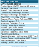 Dell KM555-BLK-US KM555 Keyboard & Mouse - Optical - Wireless - Bluetooth/RF