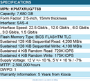 Kioxia KPM7XRUG7T68 SSD - 7.68TB 2.5 SAS PM7-R SDFU083GFB SIE 1 DWPD Bare