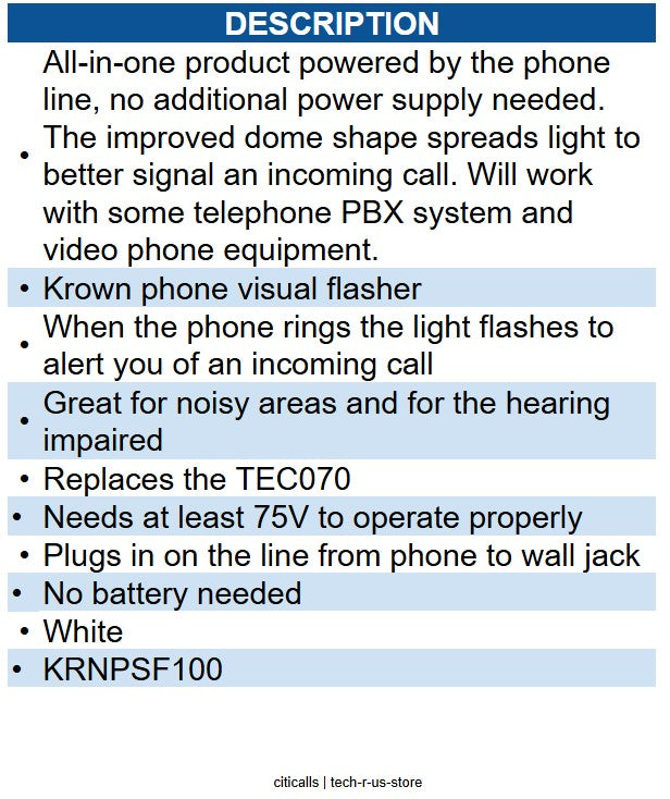 CompuTTY KRN-PF200 KMFT-793 Krown Visual Flasher
