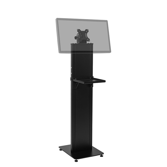 HAT Design Works KS10-B Kiosk with VESA and Adjustable Shelf, Black