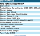 Kingston KSM56E46BD8KM-32HA Server Premier 32GB DDR5 SDRAM Memory Module