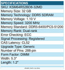 Kingston KSM64R52BD8-32MD 32GB DDR5-6400 PC5-51200 288pin ECC DIMM Memory RAM
