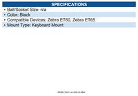Zebra KT-KYBDTRAY-ET6X-01 ET6X KEYBOARD TRAY FOR VEHICLE DOCK