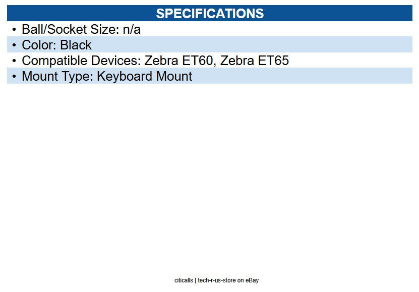 Zebra KT-KYBDTRAY-ET6X-01 ET6X KEYBOARD TRAY FOR VEHICLE DOCK