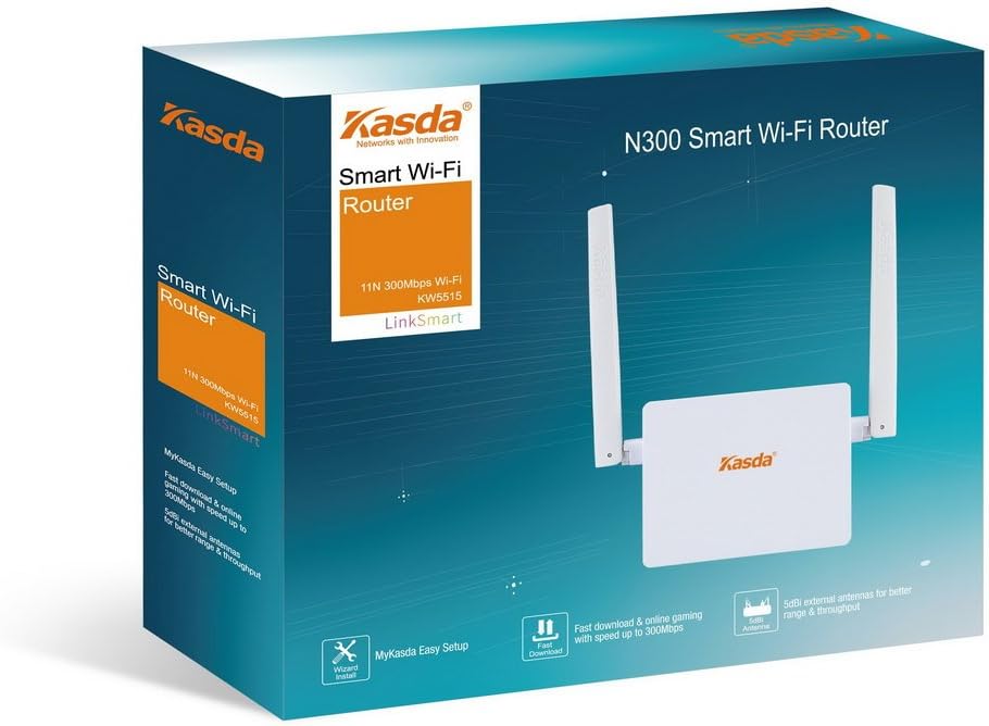 Kasda KW5515 - Wireless router - 4-port switch - 802.11b/g/n - 2.4 GHz