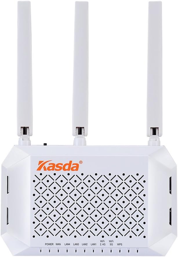 Kasda KW6512 - Wireless router - 4-port switch - Wi-Fi 5 - Dual Band - 750 Mbps