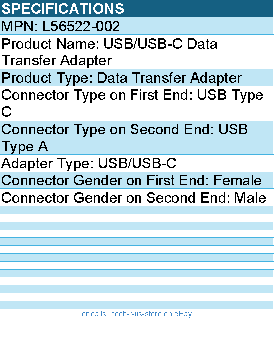 HPI L56522-002 USB/USB-C Data Transfer Adapter - USB Type C