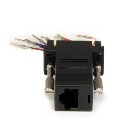 StarTech GC98MF DB9 Male to RJ45 Female Modular Connector Adapter Gray