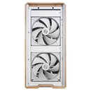 Lian-Li LAN217W Computer Case -mid-tower Steel 4mm TG Wood White Retail