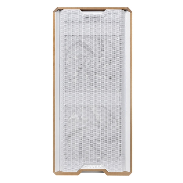 Lian-Li LAN217W Computer Case -mid-tower Steel 4mm TG Wood White Retail