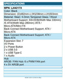 Lian Li LAN217X LANCOOL 217 Walnut Wood Mid Tower Computer Case w 5x FANs Black