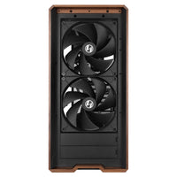 Lian-Li LAN217X Computer Case - mid-tower Steel 4mm TG Wood Black Retail